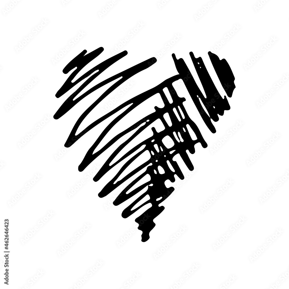 Doodle heart line art for the holiday love Valentine's Day. Hand drawn vector illustration. Simple sketch graphics. Isolated design element. Doodle heart line art for the holiday love Valentine's Day. Hand drawn vector illustration. Simple sketch graphics. Isolated design element.