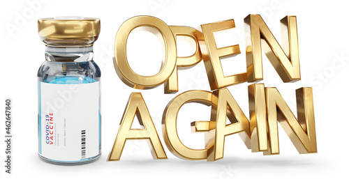 Open Again symbol golden bo...