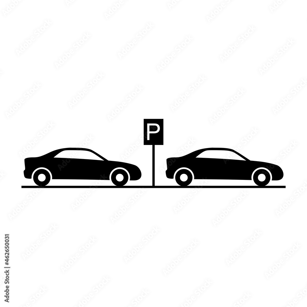 Car parking area icon isolated on white background Car parking area icon isolated on white background