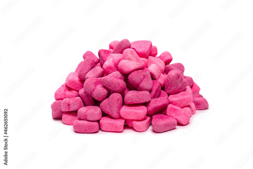 Assorted gummy candies. Top view. Jelly sweets. Isolated on white. Assorted gummy candies. Top view. Jelly sweets. Isolated on white.