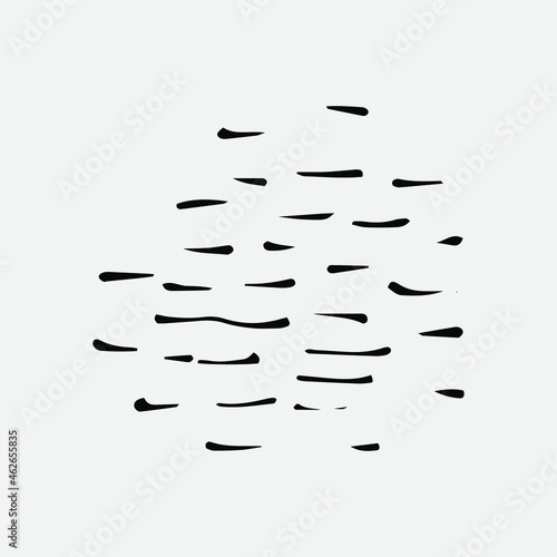 Black grunge brush stroke. ink smear. Ink spot 