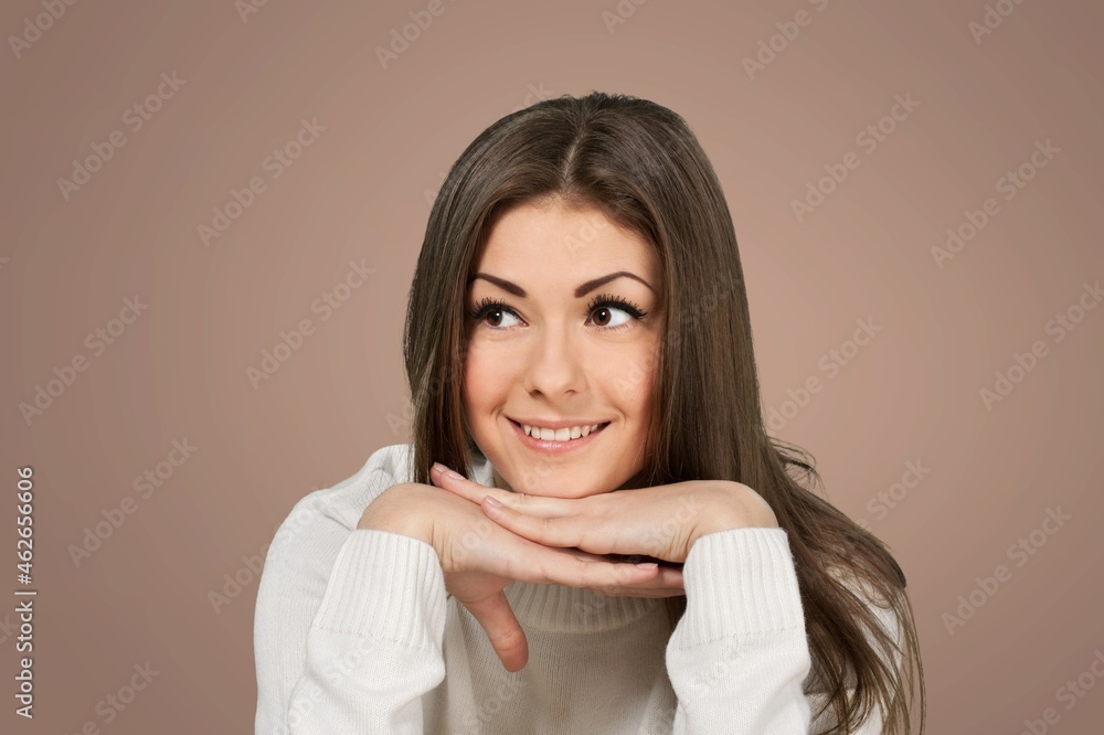 Portrait beautiful young woman with clean fresh skin. Cosmetology, beauty and spa Portrait beautiful young woman with clean fresh skin. Cosmetology, beauty and spa