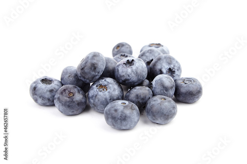 Heap of blueberry sweet blue berries isolated on white