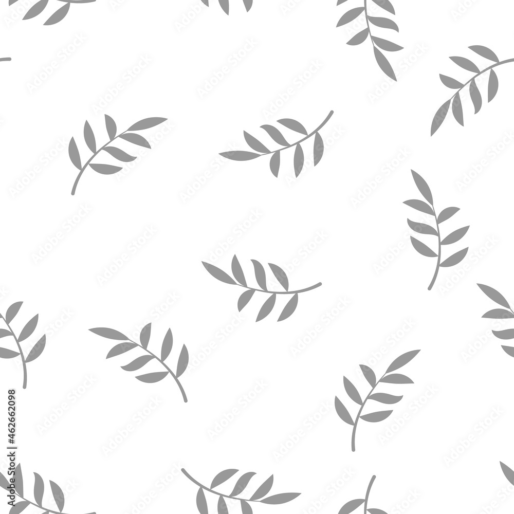 Seamless leaf pattern on white background Seamless leaf pattern on white background