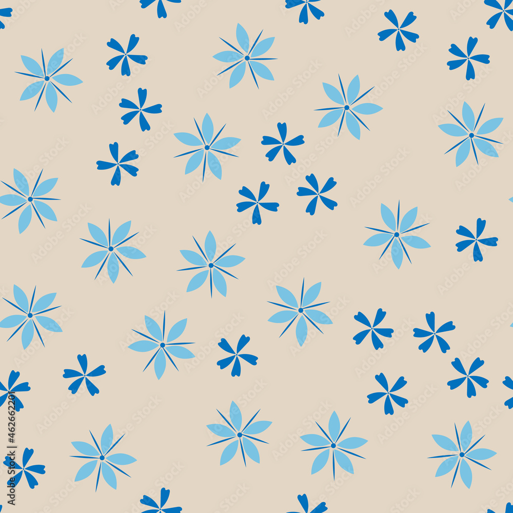 Seamless pattern with blue flowers Seamless pattern with blue flowers