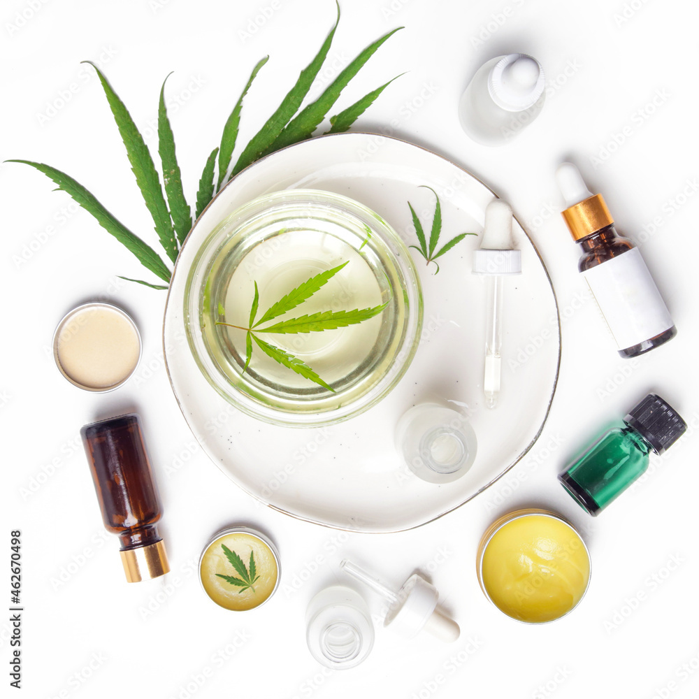 Medical marijuana. Cosmetics and tinctures with CBD oil. Medical marijuana. Cosmetics and tinctures with CBD oil.
