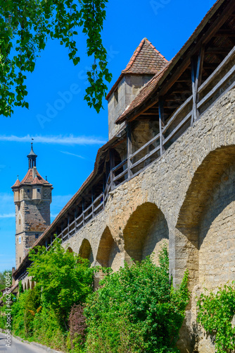 Medieval City of Rothenburg ob der Tauber, Stadtmauer, Germany