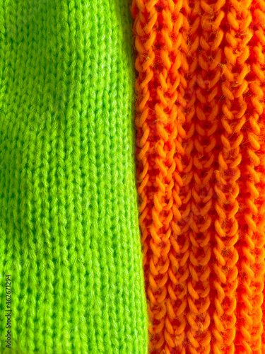 knitted background. small and large pigtail