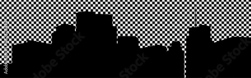 silhouette of town, skyscraper, Architecture buildings, Vector illustration