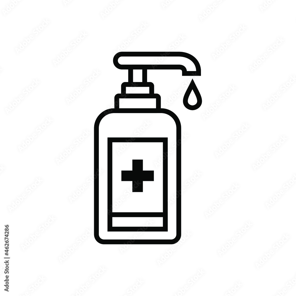 Hand sanitizer icon isolated on white background from coronavirus collection, Hand sanitizer icon simple sign, Hand sanitizer icon thin line outline linear hand sanitizer symbol for logo, web, app, UI Hand sanitizer icon isolated on white background from coronavirus collection, Hand sanitizer icon simple sign, Hand sanitizer icon thin line outline linear hand sanitizer symbol for logo, web, app, UI