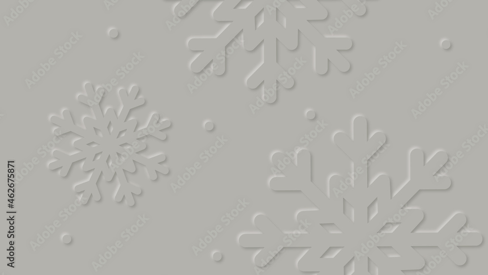 Paper cut snowflakes on grey background. Christmas card design. Paper cut snowflakes on grey background. Christmas card design.
