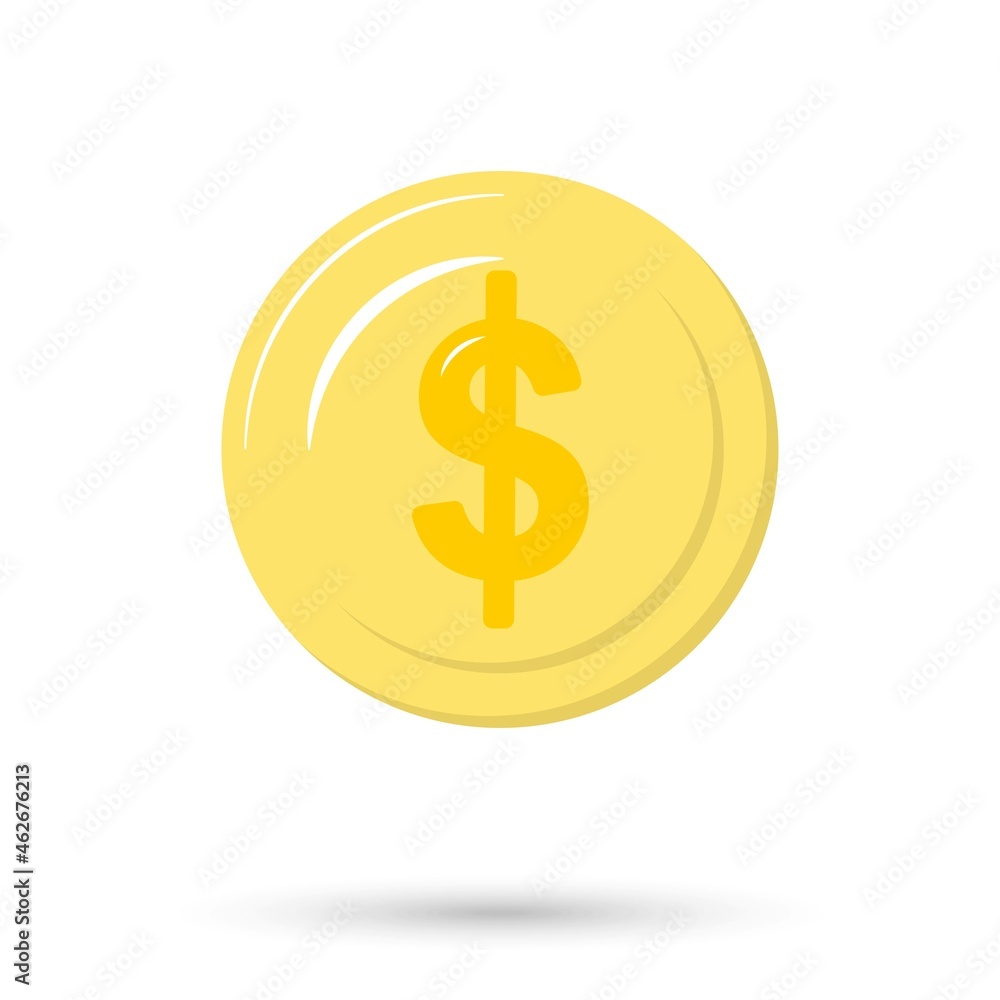 Coin isolated object. Vector illustration. Coin isolated object. Vector illustration.