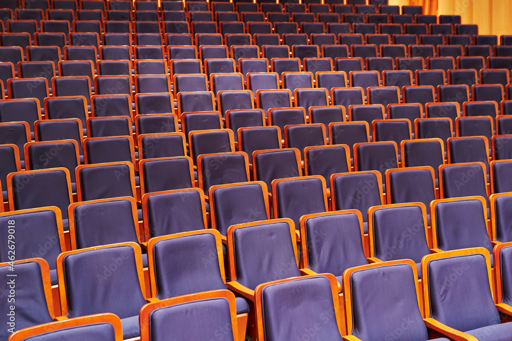 chairs in an empty concert hall