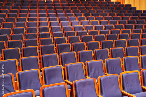 chairs in an empty concert hall