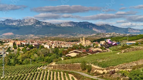 Time lapse of Elciego, Spain, at harvest time