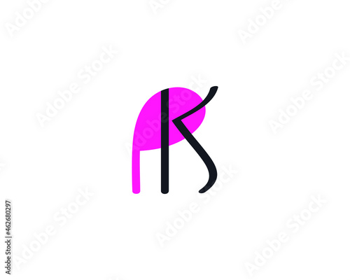PK abstract vector logo monogram template