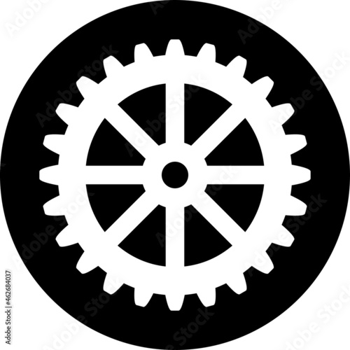 Settings isolated flat vector icon, Gear symbol