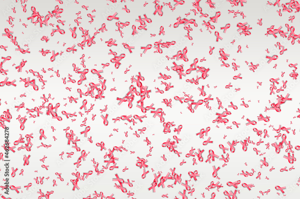 A lot of small red ribbons on a gray background, World AIDS Day A lot of small red ribbons on a gray background, World AIDS Day