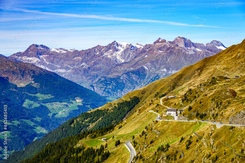 Fototapeta premium landscape at the Jaufenpass in Italy