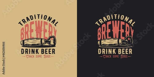 Beer opener for bar. Original brew design with opener for craft beer, pab or brewery