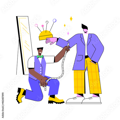 Fashion design abstract concept vector illustration. Fashion designer career, clothes design service, vocational course, applied art, creative industry, apparel brand business abstract metaphor.