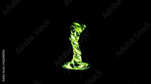 The vortex rotates with speed and strength with ProRes codec Isolated by Alpha channel (transparent background) 3840x2160 pixels 30fps