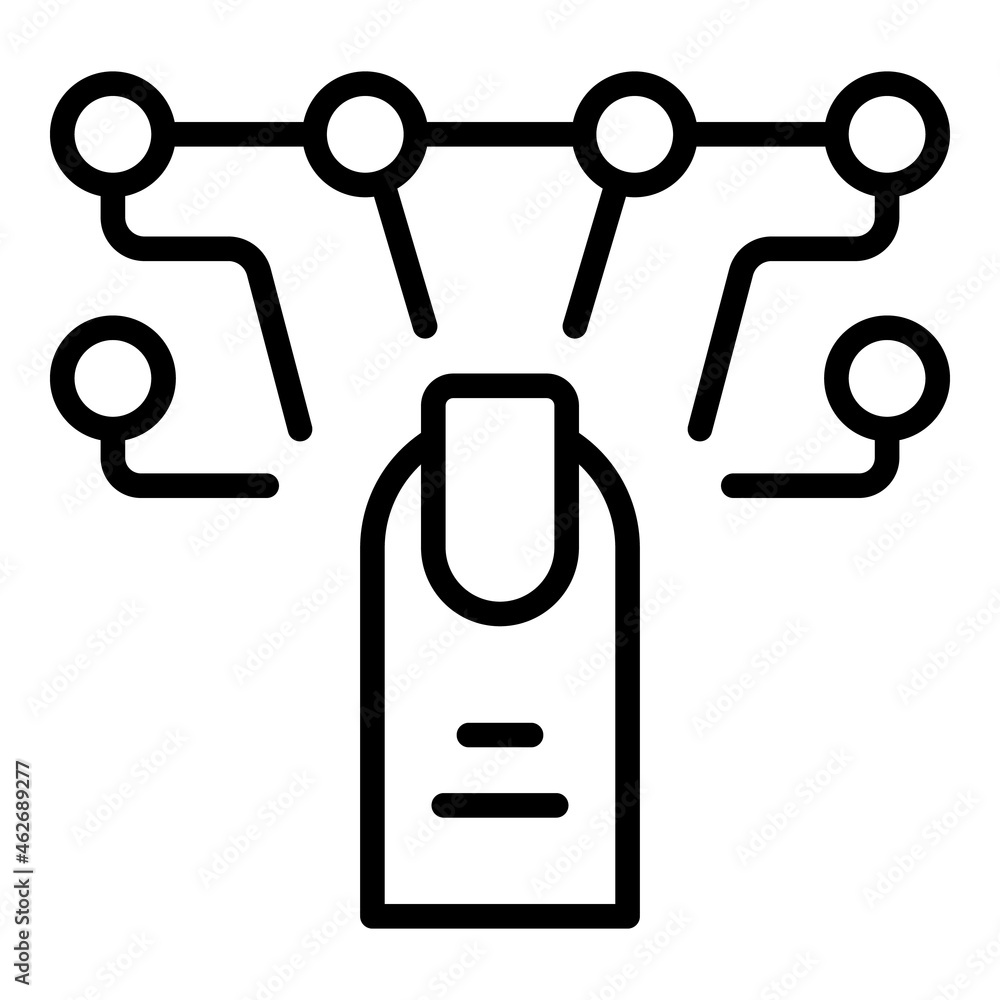 Finger sensory icon outline vector. Cognitive process. Health information Finger sensory icon outline vector. Cognitive process. Health information