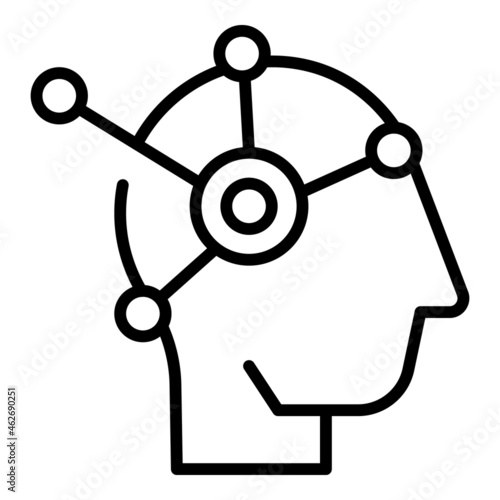 Brainstorming icon outline vector. Visual perception. Cognitive process