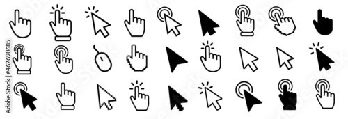 Cursor icon set vector. Mouse arrow pointer. Cursor mouse icon