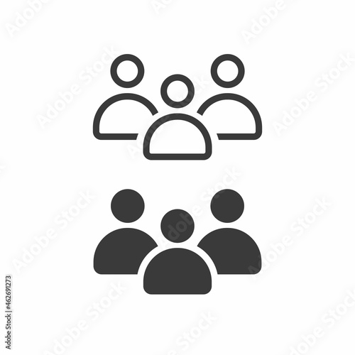 Group of people or group of users or friends, vector, icon.