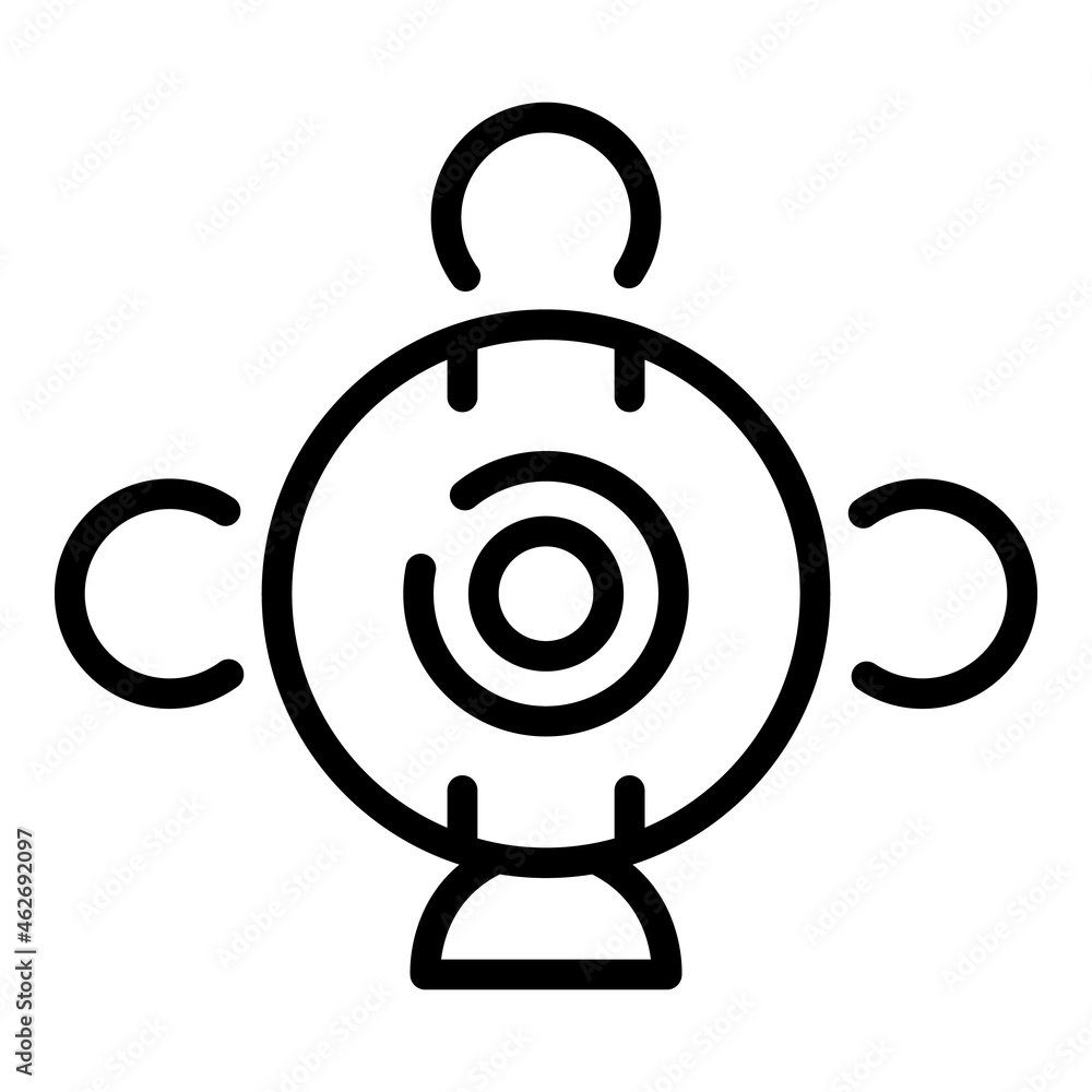 Obraz premium Vr platform camera icon outline vector. Digital game. Virtual reality