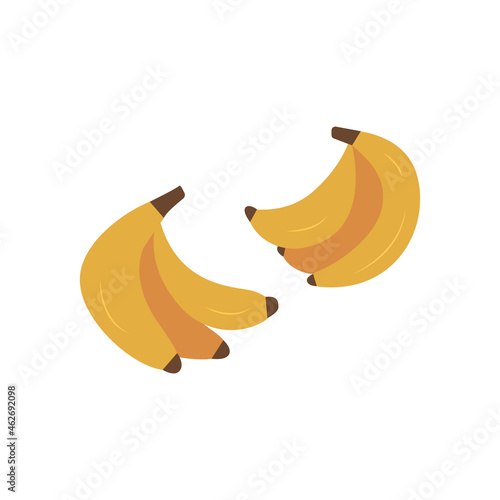 Banana bunch. Healthy yellow sweet fruit that replenishes energy. Colorful vector isolated illustration hand drawn