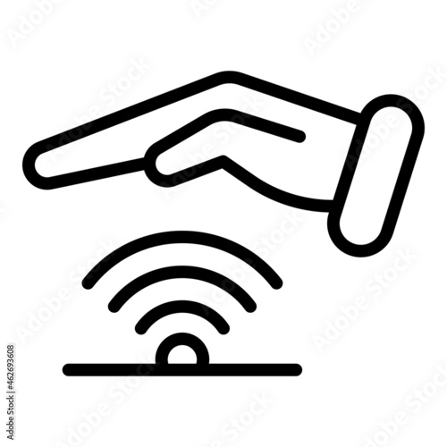 Secured wifi icon outline vector. Stop secure. Fraud money