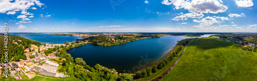 Germany, Mecklenburg-Western Pomerani, Mecklenburg Lake District, Waren an der Mueritz, Aerial view with Mueritz, Koelpinsse and Feisnecksee photo