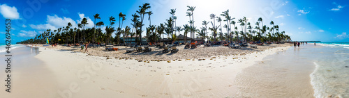 Caribbean, Dominican Republic, Punta Cana, Panoramic view of Playa del Cortecito photo
