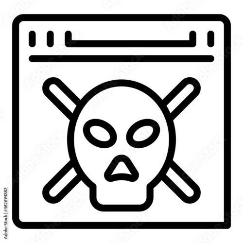 Hacker fraud icon outline vector. Stop secure. Money key