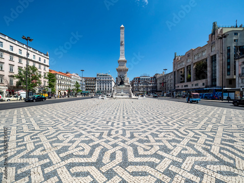 Restauradores Square and the Monument to the Restorers, Lisbon, Portugal photo