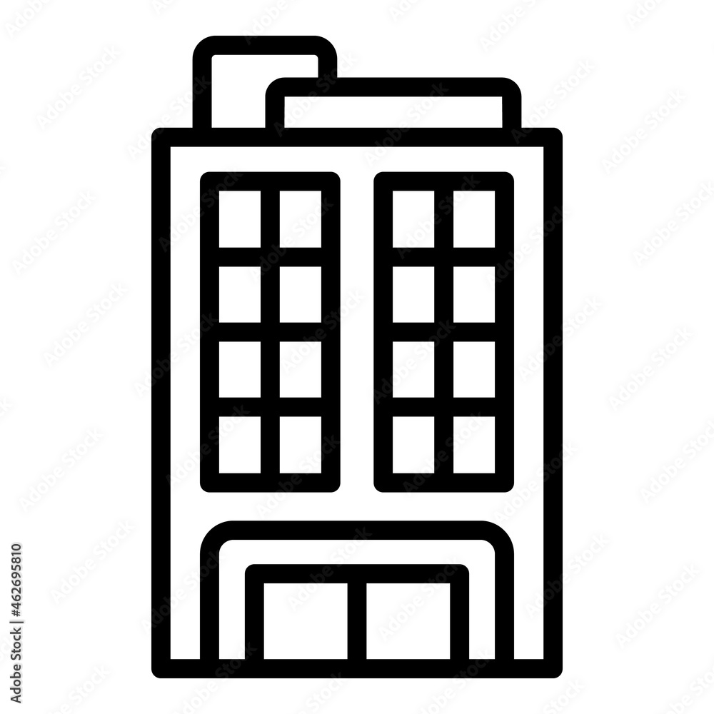 Block building icon outline vector. City multistory. Industry house Block building icon outline vector. City multistory. Industry house