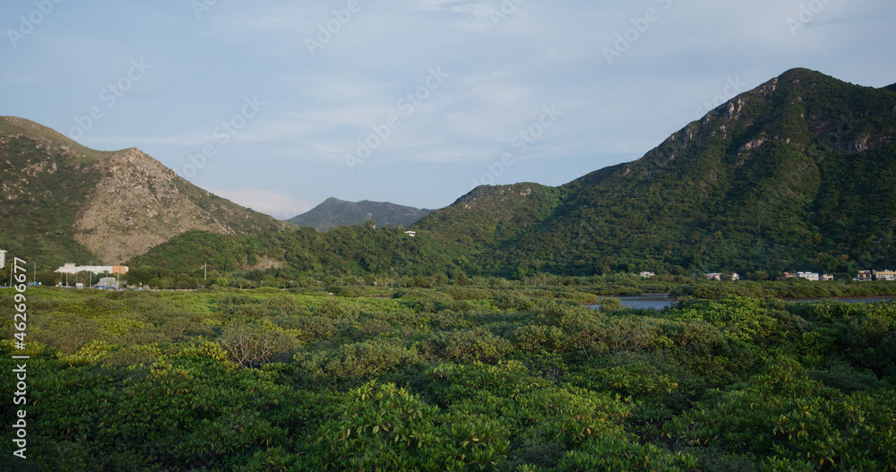 Fototapeta premium Mountain with the blue sky
