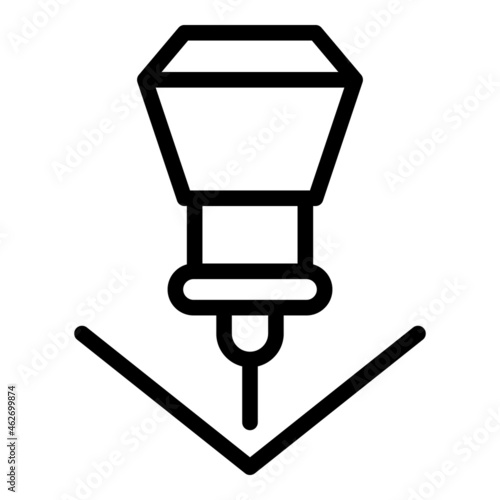 Mill cnc machine icon outline vector. Work equipment. Industry tool