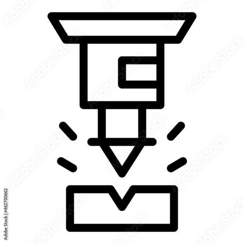Engineering cnc machine icon outline vector. Work tool. Lathe equipment