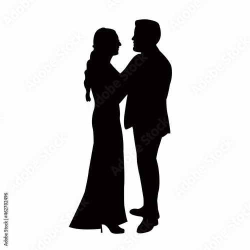 Wallpaper Mural a couple body silhouette vector Torontodigital.ca