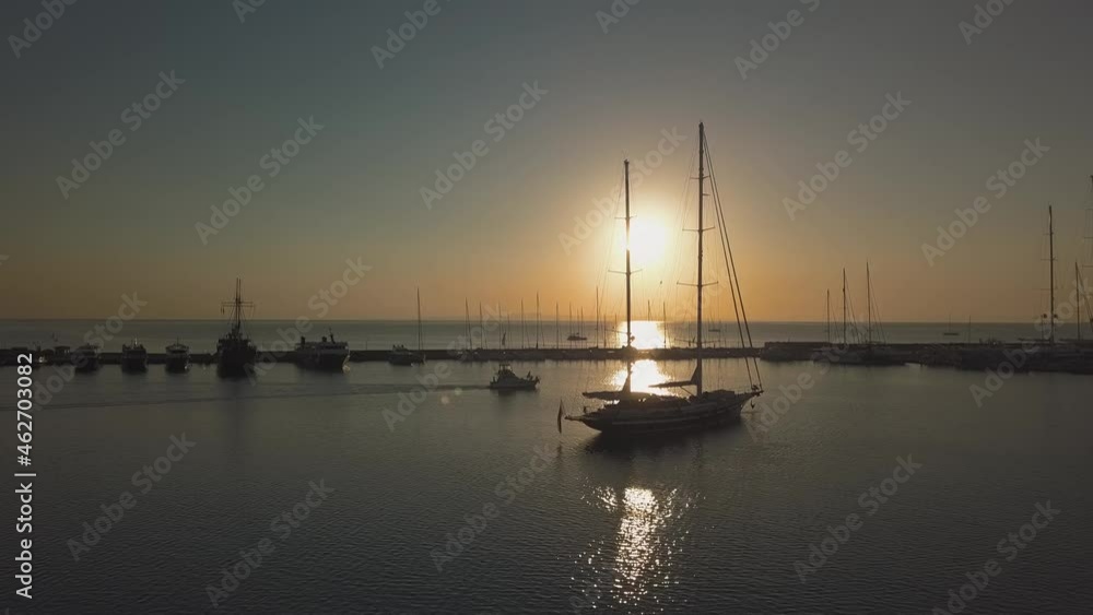 4K Aerial view of Zakynthos city sunrise time 4K Aerial view of Zakynthos city sunrise time