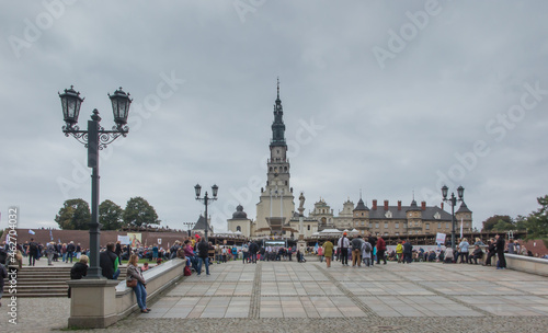 CZESTOCHOWA, POLAND - September 25, 2021: Vigil Catholic Charismatic Renewal meeting Czestochowa Poland, in front of Jasna Gora, photo