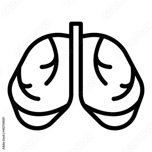 Healthy lungs icon outline vector. Medical xray. Patient lung