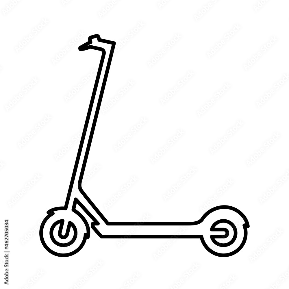 E-scooter line icon. Motorized or electric scooter. Vector Illustration E-scooter line icon. Motorized or electric scooter. Vector Illustration