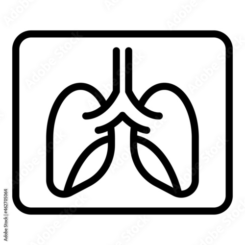 Xray image lungs icon outline vector. Patient cancer. Chest lung