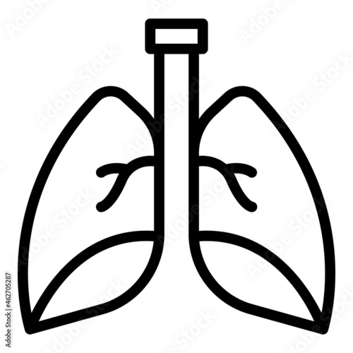 Kid lungs icon outline vector. Xray cancer. Doctor health