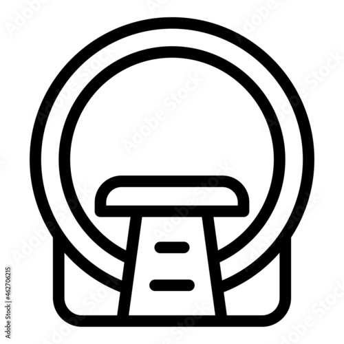 Ct scan icon outline vector. Magnetic resonance. Medical mri