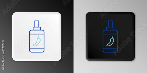 Line Pepper spray icon isolated on grey background. OC gas. Capsicum self defense aerosol. Colorful outline concept. Vector